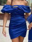 Elegant Off-shoulder Sheath Short Mini Homecoming Dress,HM558