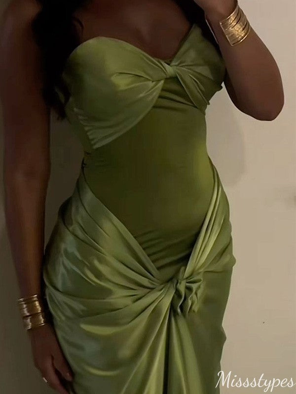 Elegant Strapless Sweetheart Mermaid Long Prom Dress Ideas, Evening Party Dresses,ZX1149