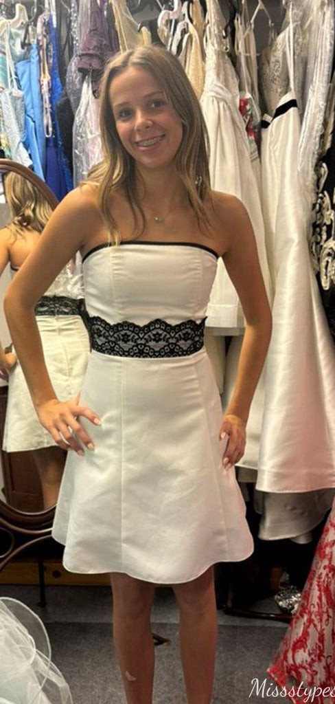 Casual Strapless Sheath Short Mini Homecoming Dress,HM560