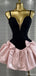 Elegant Spaghetti Strap V-neck A-line Short Mini Homecoming Dress,HM562