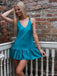 Casual V-neck A-line Short Mini Homecoming Dress,HM563