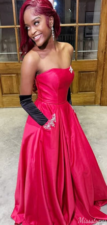 Elegant Sweetheart Strapless A-line Unique Long Prom Dress Ideas, Evening Party Dresses,ZX571