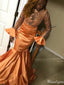 Gorgeous Long Sleeves Mermaid Long Prom Dress Ideas, Evening Party Dresses,ZX1159