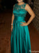 Elegant Illusion A-line Long Prom Dress Ideas, Evening Party Dresses,ZX1164