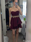 Elegant Strapless Sweetheart A-line Short Mini Homecoming Dress,HM568