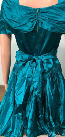 Vintage Off-shoulder A-line Short Mini Homecoming Dress,HM570
