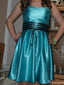 Elegant Strapless A-line Short Mini Homecoming Dress,HM575