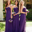 Women Elegant Purple Sweetheart A-Line Soft Bridesmaid Dresses Online, BL38