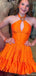 Sexy Halter A-line Short Mini Homecoming Dress,HM581
