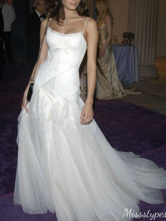 Elegant Spaghetti Strap A-line Long Prom Dress Ideas, Evening Party Dresses,ZX1167
