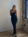 Alluring Women Black Spaghetti Strap Mermaid Floor-Length Long Prom Evening Dress,ZX323