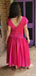 Casual Short Sleeves A-line Long Prom Dress Ideas, Evening Party Dresses,ZX1171