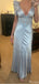 Sexy Short Sleeves V-neck Mermaid Long Prom Dress Ideas, Evening Party Dresses,ZX1172