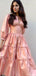 Elegant Long Sleeves A-line Long Prom Dress Ideas, Evening Party Dresses,ZX1173