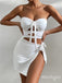 White Sexy Sweetheart Strapless Fashion Mini Homecoming Dresses, HM63