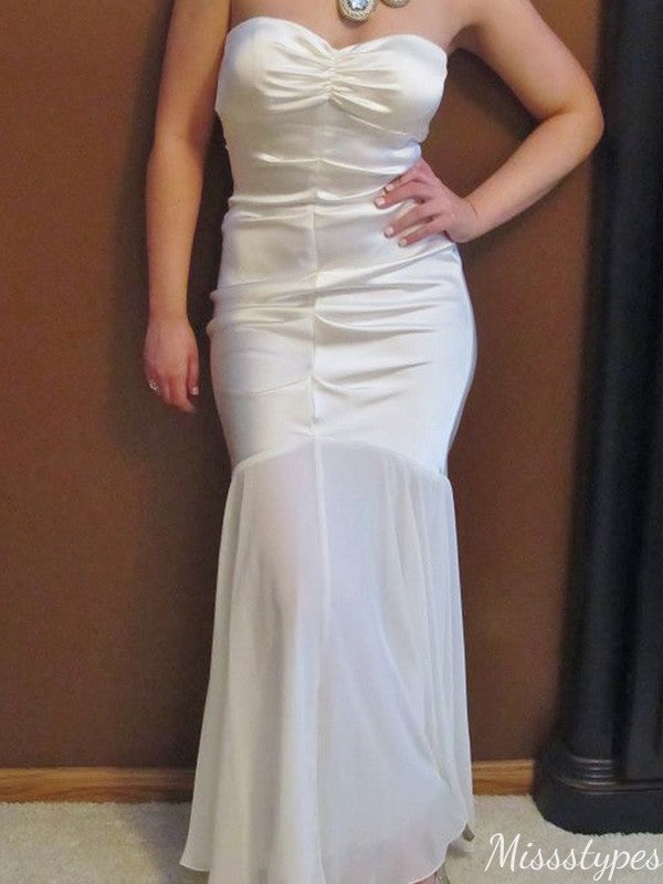 Sexy Strapless Mermaid Long Prom Dress Ideas, Evening Party Dresses,ZX1180