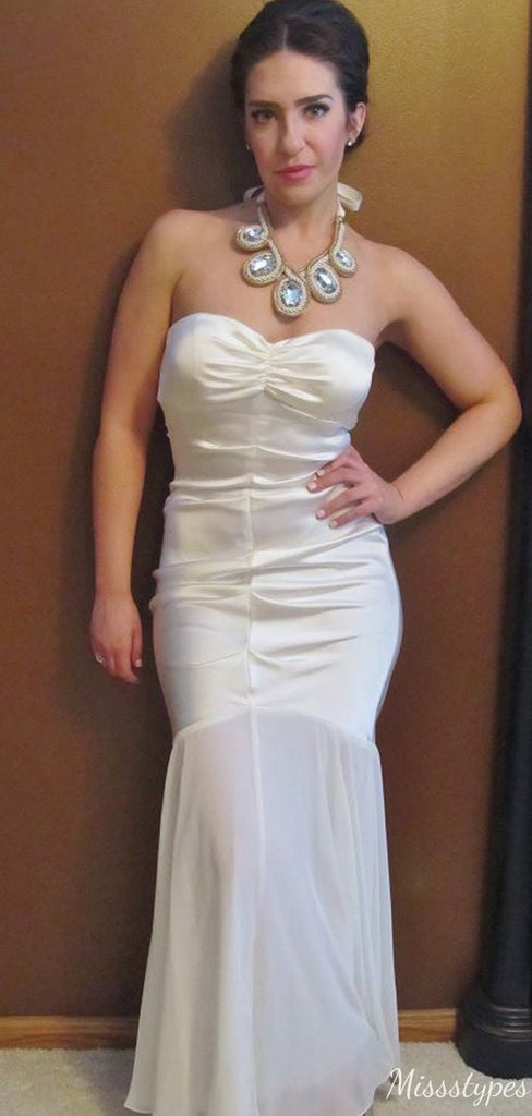 Sexy Strapless Mermaid Long Prom Dress Ideas, Evening Party Dresses,ZX1180