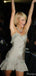 Sexy Spaghetii Strap A-line Short Mini Homecoming Dress,HM587