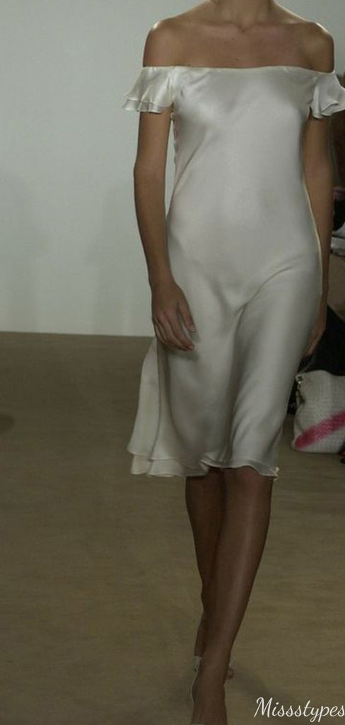 Casual Off-shoulder A-line Short Mini Homecoming Dress,HM591