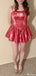 Sexy Spaghetii Strap A-line Short Mini Homecoming Dress,HM594