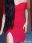 Sexy Off-shoulder Sheath Short Mini Homecoming Dress,HM595
