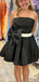 Elegant Strapless A-line Short Mini Homecoming Dress,HM597