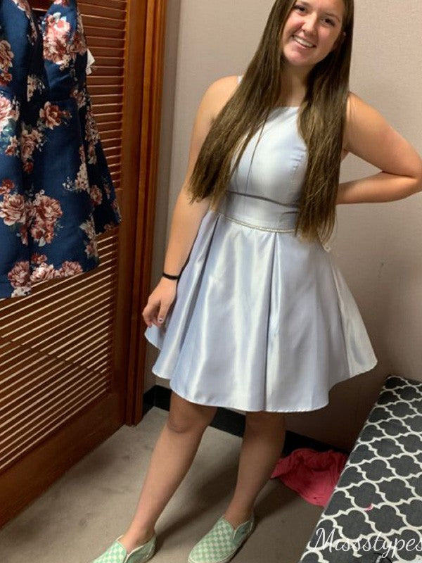 Elegant Halter A-line Short Mini Homecoming Dress,HM599