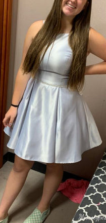 Elegant Halter A-line Short Mini Homecoming Dress,HM599