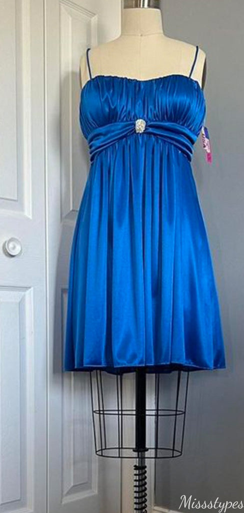 Elegant Spaghetii Strap A-line Short Mini Homecoming Dress,HM601