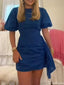 Elegant Short Sleeves Sheath Short Mini Homecoming Dress,HM602
