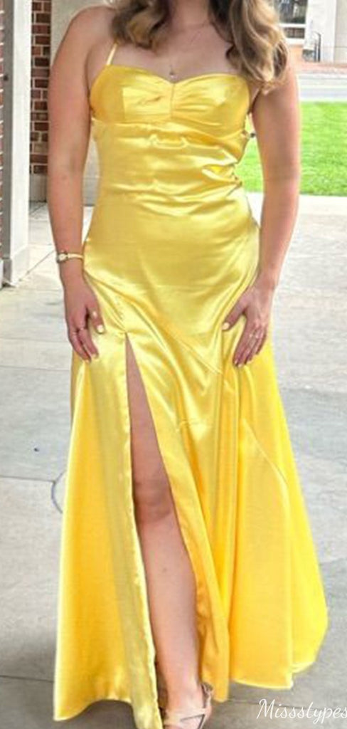 Elegant Spaghetii Strap Mermaid Long Prom Dress Ideas, Evening Party Dresses,ZX1182
