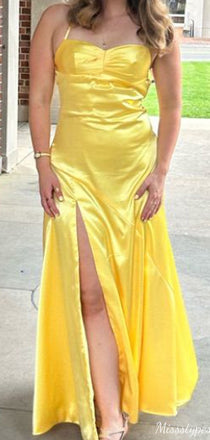 Elegant Spaghetii Strap Mermaid Long Prom Dress Ideas, Evening Party Dresses,ZX1182