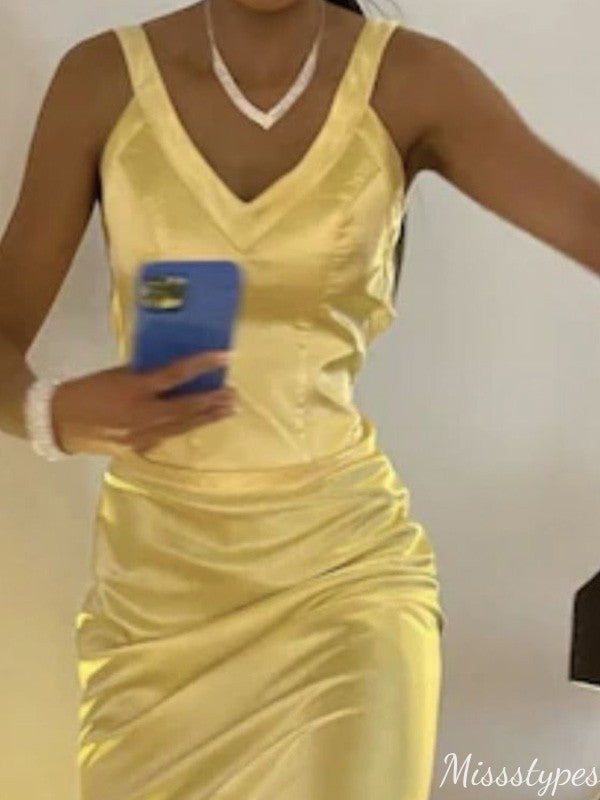 Elegant V-neck Mermaid Long Prom Dress Ideas, Evening Party Dresses,ZX1183