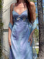Elegant Spaghetii Strap V-neck Sheath Long Prom Dress Ideas, Evening Party Dresses,ZX1186