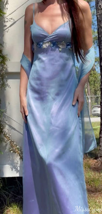 Elegant Spaghetii Strap V-neck Sheath Long Prom Dress Ideas, Evening Party Dresses,ZX1186