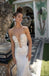 Sparkly White Strapless With Tail V-Neck Women Long Mermaid Wedding Dresses HS49