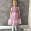 Soft Pink Lace Sleeveless A-Line Flower Girl Dresses, ET13