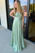 Sexy Green A-line Sweetheart Maxi Long Prom Evening Party Women Dresses ,ZX398