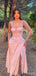 Simple Pink Women Spaghetti Strap Tea-Length Fashion Prom Dresses,ZX100