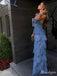 Elegant Blue Maxi Long Prom Evening Party Dresses,Evening Dress,ZX424