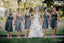 Charming Mismatched Dusty-Blue Knee-Length A-Line Bridesmaid Dresses Online, BL24