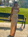 Sexy Champagne Mermaid Maxi Long Prom Dress Ideas, Evening Party Dresses,ZX484