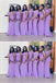 Simple Satin Mermaid Purple Floor-Length Bridesmaid Dresses Online, BL68