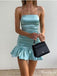 Sexy Blue Sheath Spaghetti Straps Mini Short Party Homecoming Dresses Tight,HM298