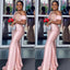 Pink Appliqued Beaded One Shoulder Satin Mermaid Women Floor-Length Bridesmaid Dresses Online, BL167