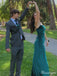 Sexy Green Mermaid Backless Long Prom Dress Ideas, Evening Party Dresses,ZX448