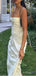 Simple Strapless White Sexy Women Unique Evening Prom Evening Dress,ZX203