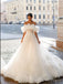 Popular Elegant Off Shoulder White Ruffle With Trailing Fashion Wedding Dresses,HS84