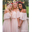 Women Colorful Mismatched Soft Side Slit Long Bridesmaid Dresses Online, BL05