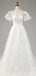 White Half Sleeve Round-Neck Sweetheart A-Line Fashion Wedding Dresses,HS81